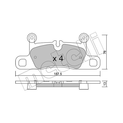 Bild von METELLI Bremsbelagsatz 22-1315-0 für Porsche