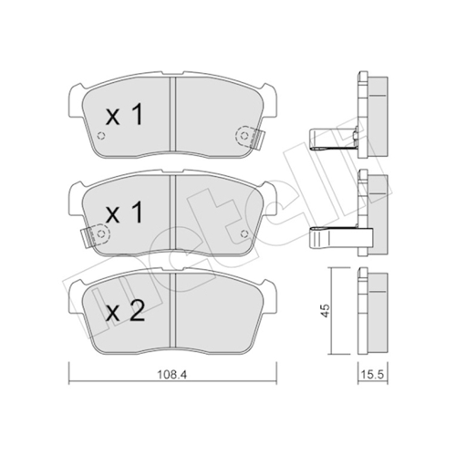Bild von Metelli Bremsbelagsatz 22-0415-0 – Made in Italy