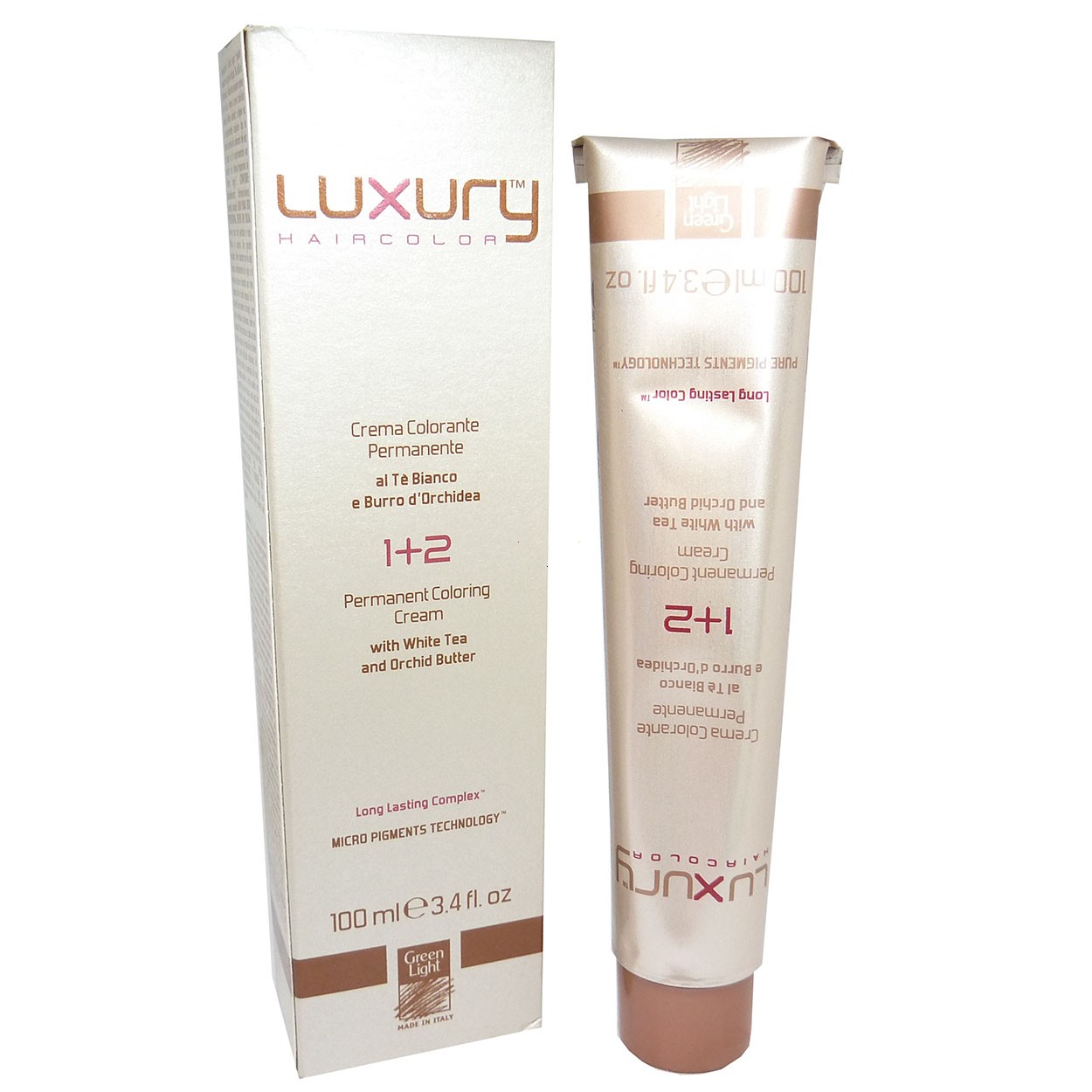 Bild von Green Light Luxury Haircolor Permanent Creme Haar Farbe Coloration 100ml - 06.01 Ash Dark Blonde / Dunkles Asch Blond