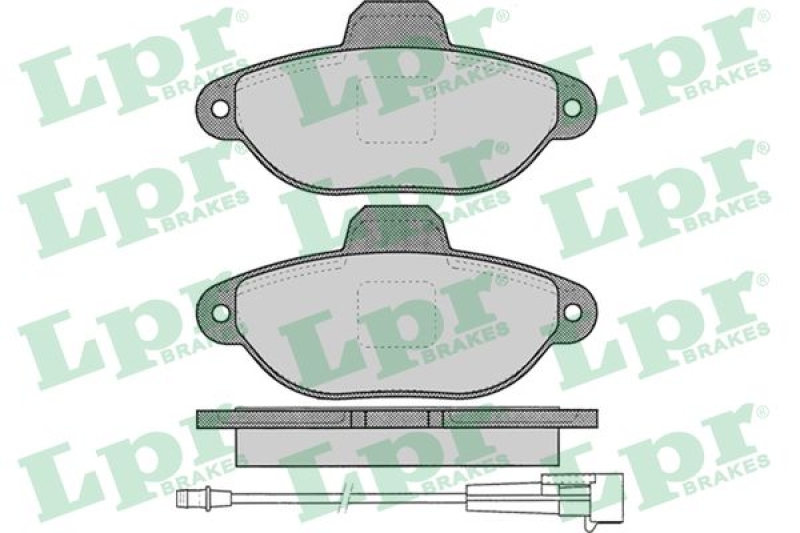 Bild von LPR 05P1262 Bremsbelagsatz FIAT: 500 Schrägheck, Panda II Schrägheck, FORD: KA Schrägheck