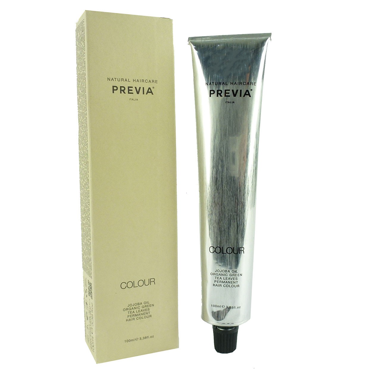 Bild von Previa Professional Colour Jojoba Oil + Green Tea Permanent Haar Farbe 100ml - 08,44 Intense Copper Light Blonde / Hellkupferblond Intensiv