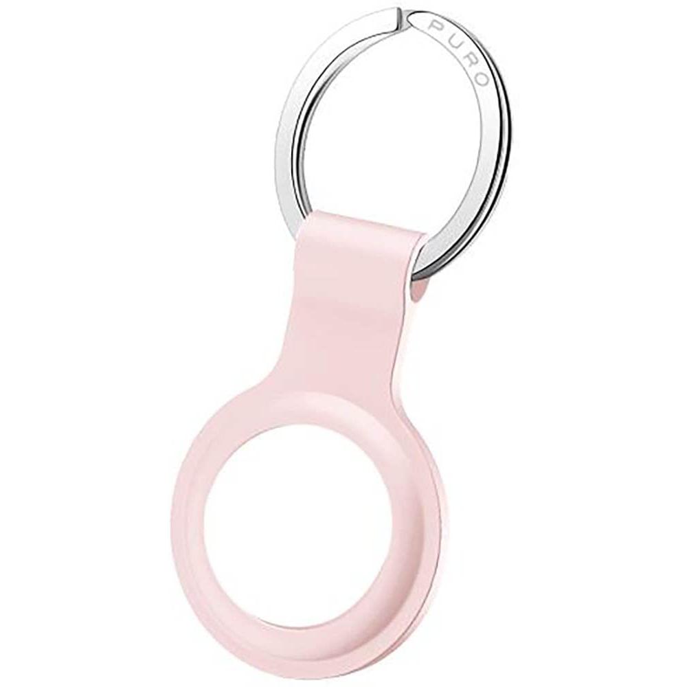 Bild von Deltaco Puro ICON Apple Airtag key ring with a silicone case - Pink, Tracker Zubehör, Pink