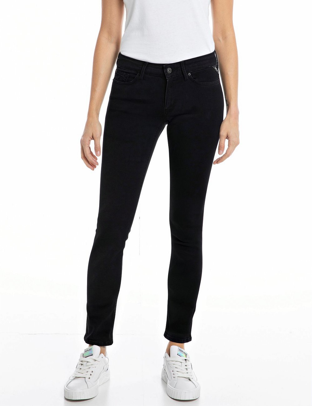 Bild von Replay Damen Jeans Jeanshose NEW LUZ - Skinny Fit Schwarz - Black Denim