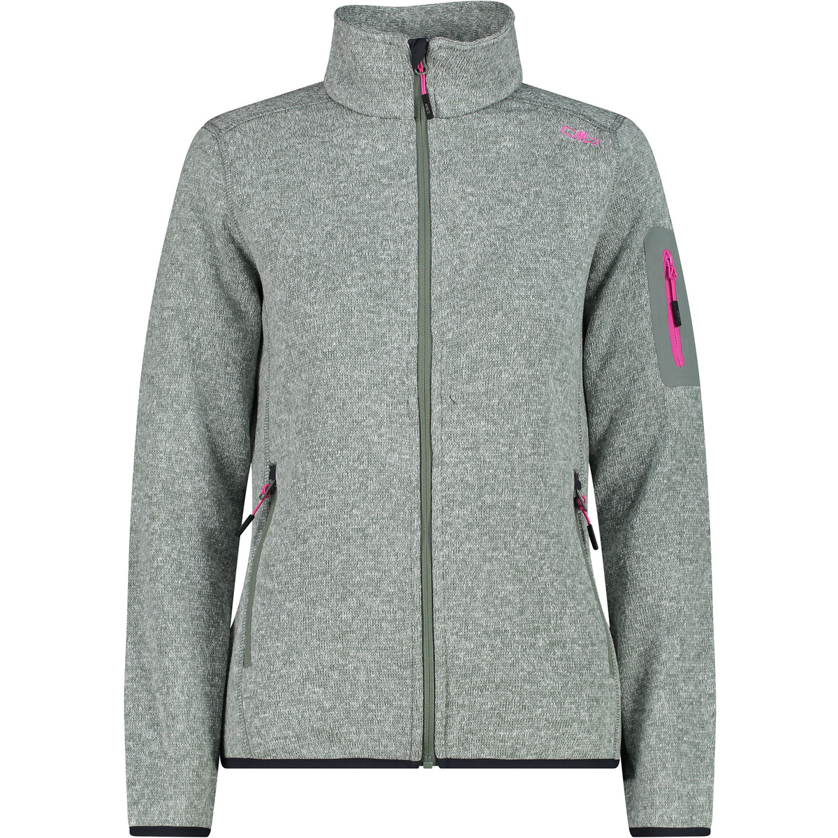 Bild von Woman Knitted Melange Fleece Jacket 3H14746 mehrfarbig 2 46 - Farbe mineral-antracite