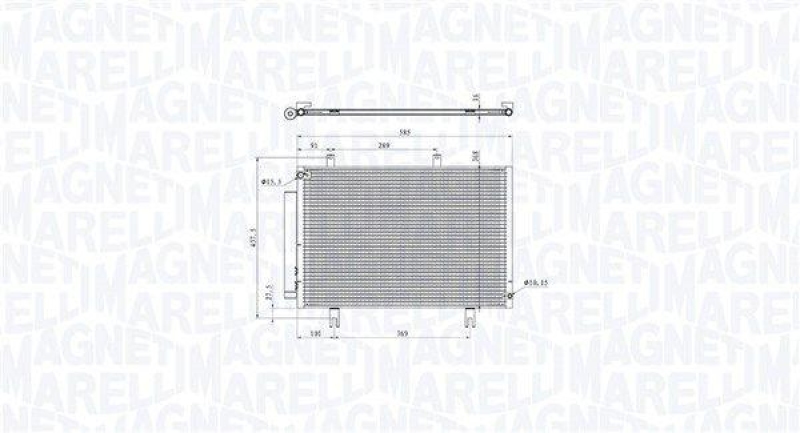 Bild von MAGNETI MARELLI Kondensator, Klimaanlage  für HONDA 80100-T5A-003 350203104200