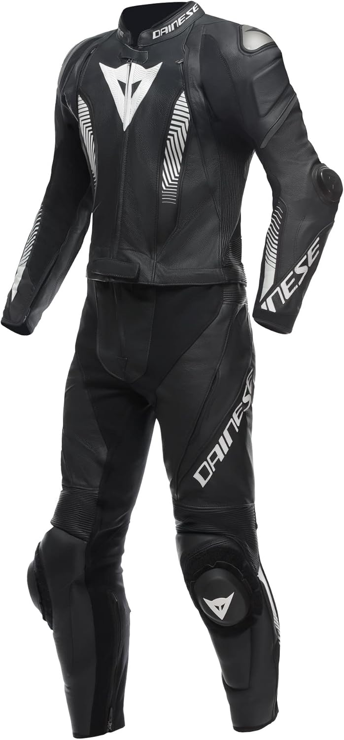 Bild von Dainese Lederkombi Laguna Seca 5 zweiteiler Motorradkombi Leathersuit, BLACK/BLACK/WHITE, 28