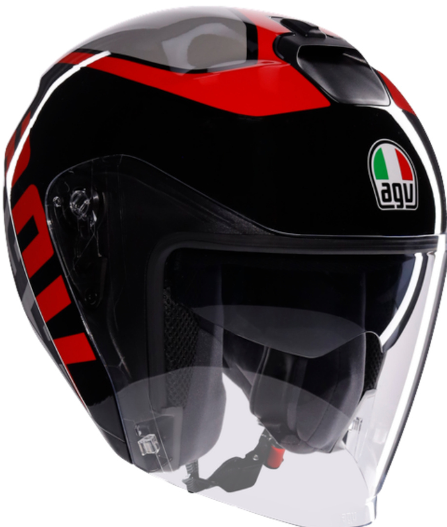 Bild von AGV Irides Valenza Jethelm, schwarz-grau-rot, Größe XS für Männer