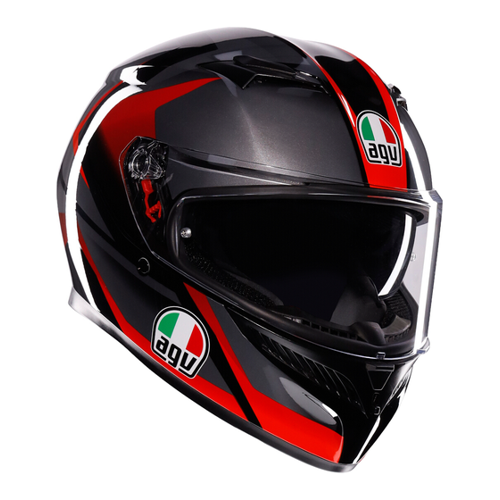 Bild von AGV K3 Striga Helm - schwarz-grau-rot, Größe 2XL