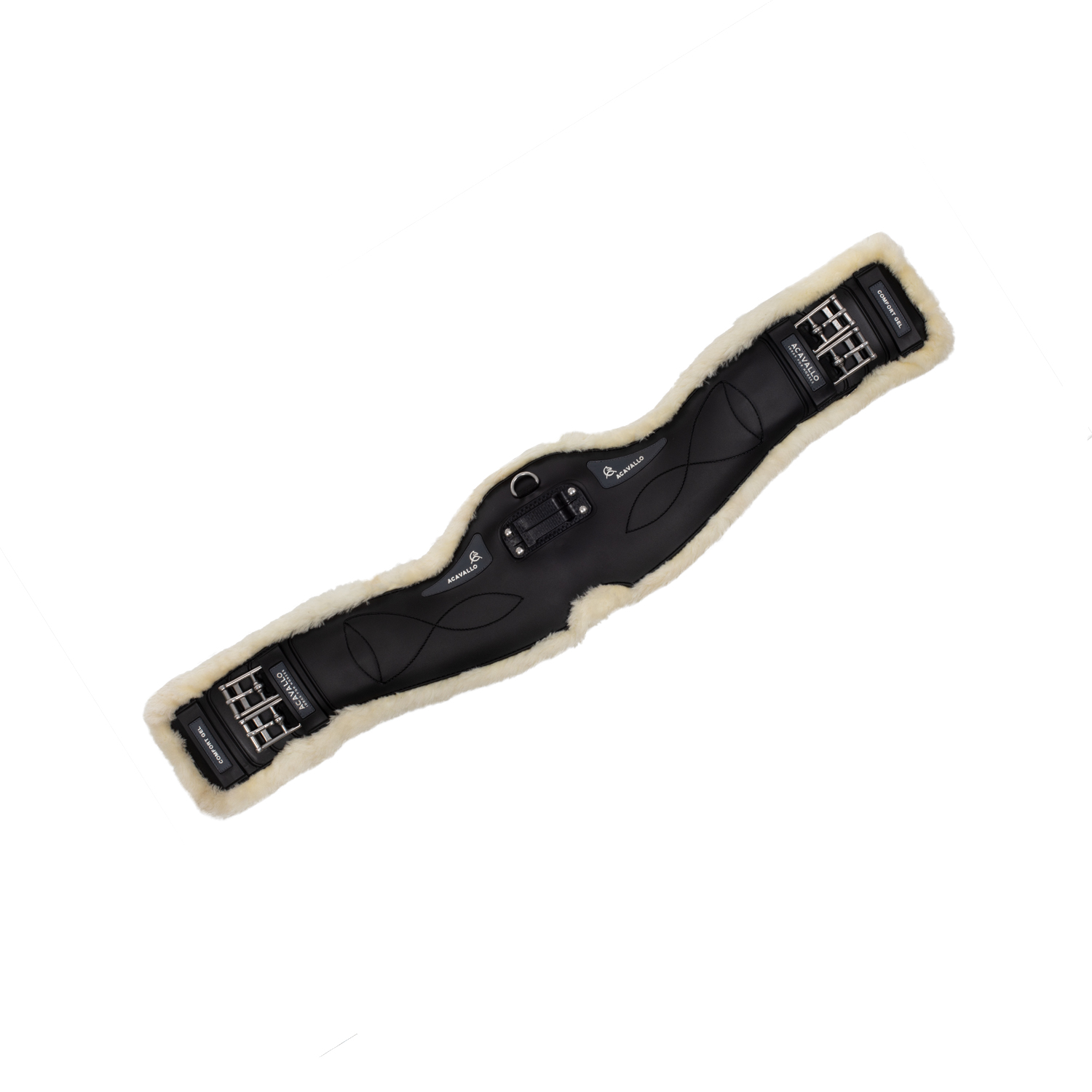 Bild von Acavallo Sattelgurt Dressur PVC GelEinsatz abnehmbares EcoFell