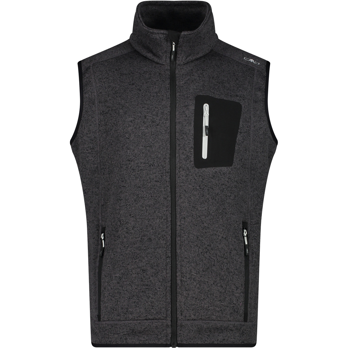 Bild von CMP - Herren-Knit-Tech-Weste, Schwarzer Gletscher, 54
