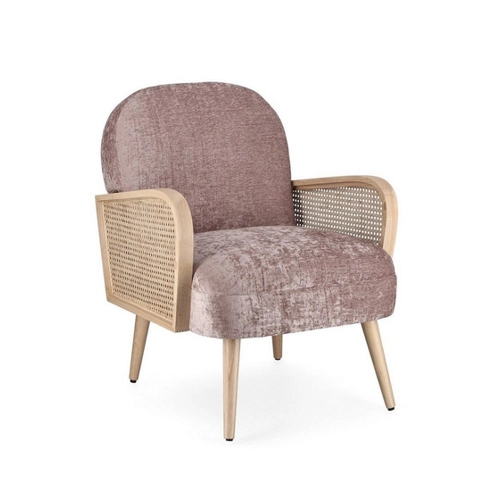 Bild von Natur24 Sessel - Bizzotto Sessel Dalida aus Stoff, Altrosa