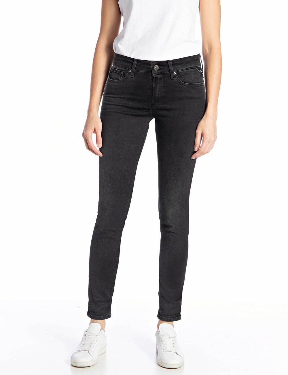 Bild von Replay Damen Jeans NEW LUZ - Skinny Fit - Schwarz - Black Denim Hyperflex