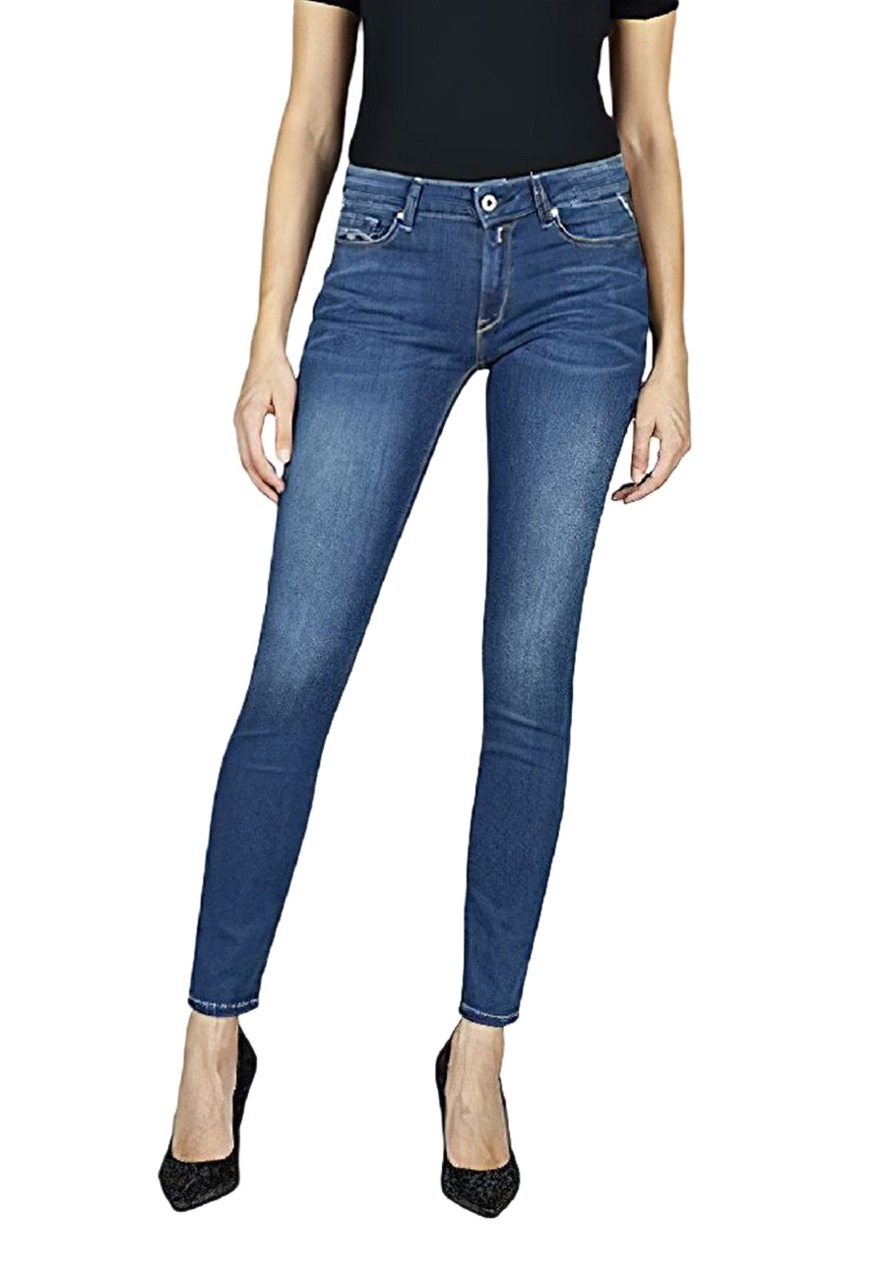 Bild von Replay Damen Jeans NEW LUZ - Skinny Fit - Blau - Dark Blue Denim