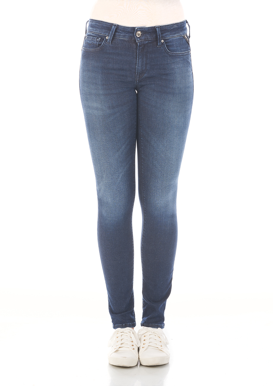 Bild von Replay Damen Jeans New Luz - Skinny Fit - Hyperflex - Blau - Dark Blue