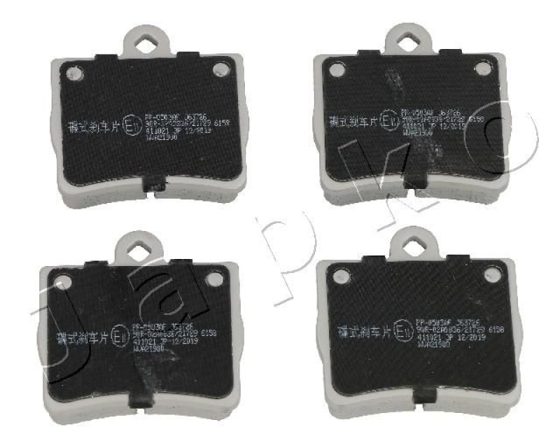 Bild von JAPKO 510503 Bremsbelagsatz Bremsbeläge, Bremsklötze, Bremssteine nicht für Verschleißwarnanzeiger vorbereitet MERCEDES-BENZ: C-Class Saloon