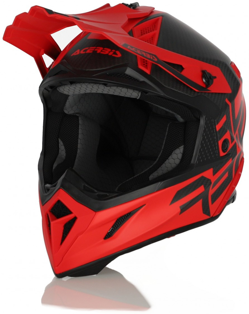 Bild von Acerbis Steel Carbon Motocross Helm, schwarz-rot, Größe 2XL für Männer