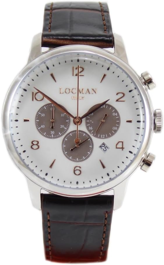 Bild von Locman, Armbanduhr, Italy Armbanduhr 1960 Chrono braun Ref. 0254, Braun, (Chronograph, 42 mm)