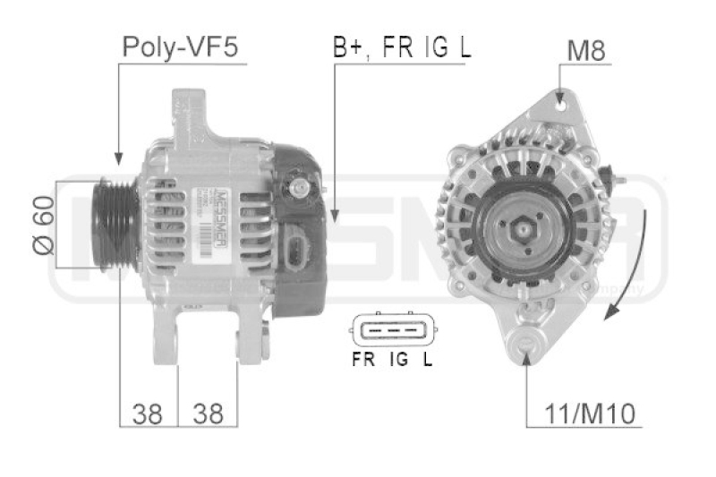 Bild von ERA 210392A Lichtmaschine 14V 70A TOYOTA: Yaris I Schrägheck, Yaris Verso