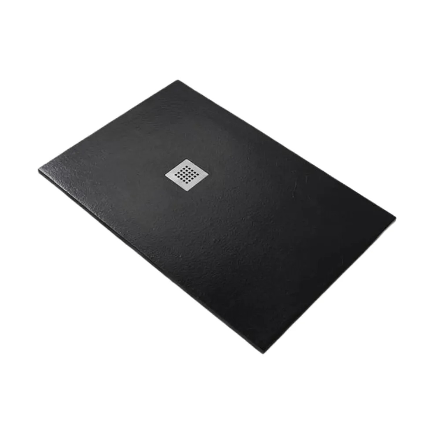 Bild von Frascio New Tecnology Duschwanne 120 x 120 cm Vulcano Line Schwarz mit Abfluss