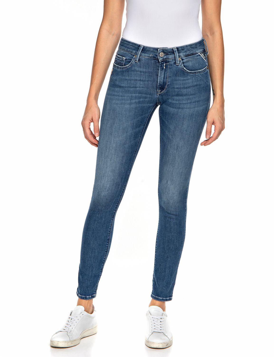 Bild von Replay Damen Jeans NEW LUZ - Skinny Fit - Blau- Medium Blue