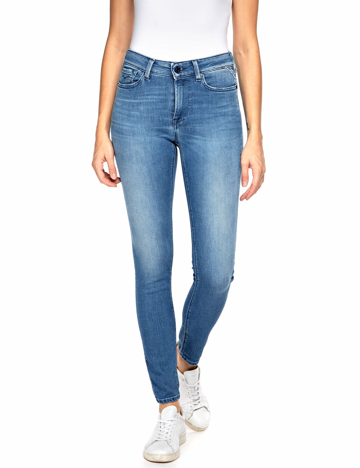 Bild von Replay Damen Jeans LUZIEN - Skinny Fit - Blau - Medium Blue Denim