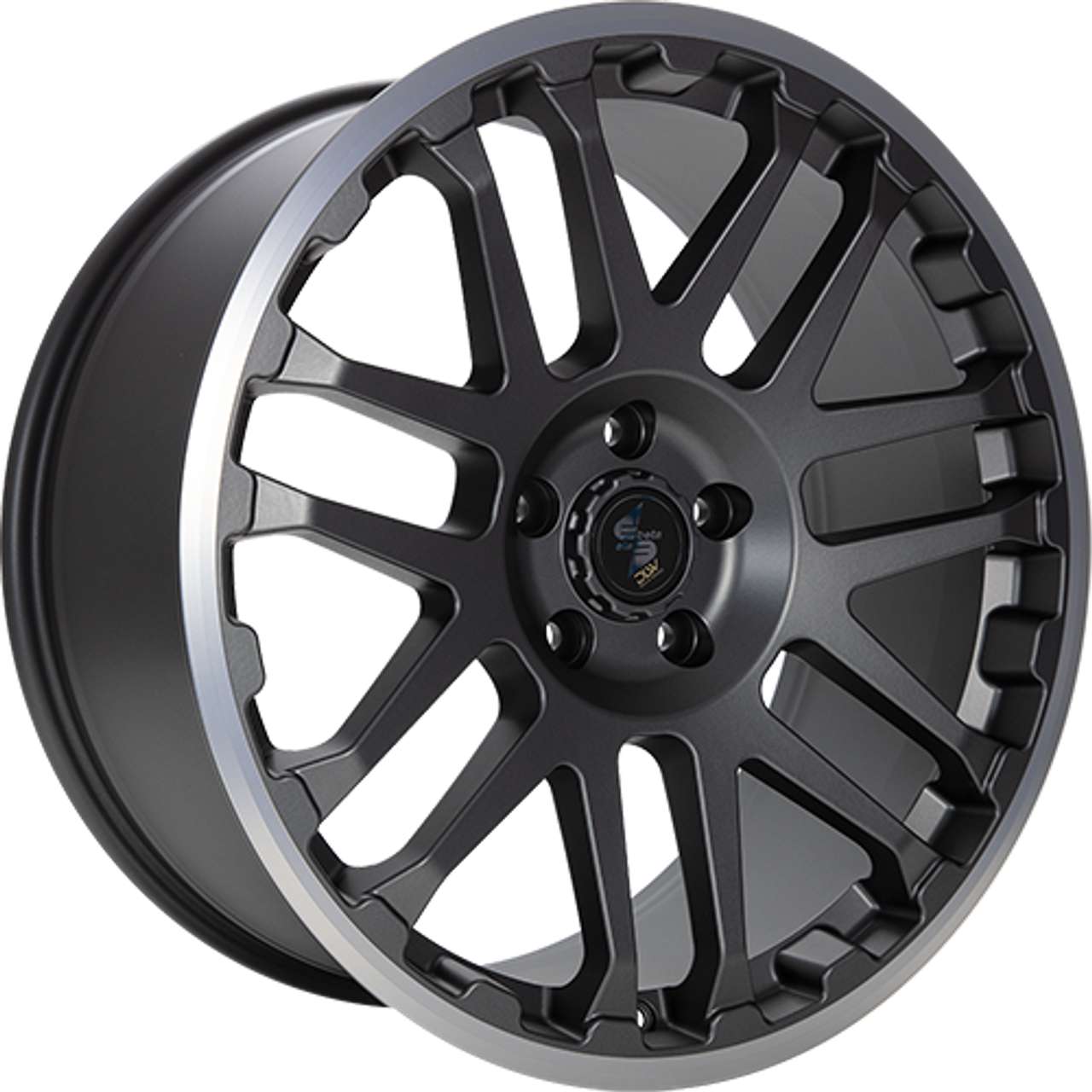 Bild von ETABETA COMBAT anthracite matt lip + cap polished 7.0Jx17 5x130 ET60