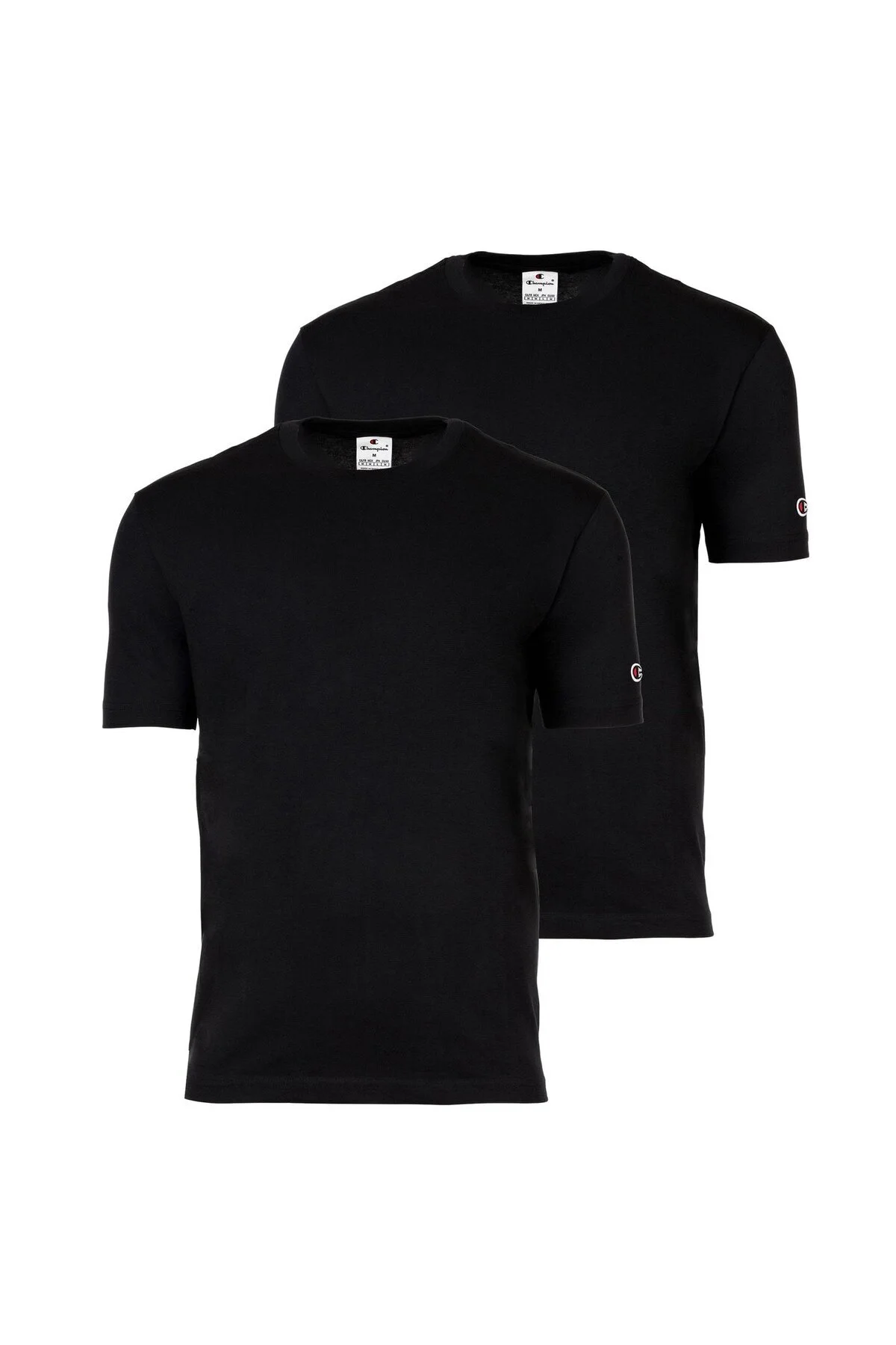 Bild von Champion T-shirt, 2er Pack 2pack Crew-neck, Kurzarm, Rundhals, Baumwolle, Einfarbig für Herren - M
