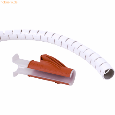 Bild von Dataflex, Kabelschutz + Kabelführung, Kabelschlauch - 3 m - weiss (Kabelschlauch, 3000 mm)