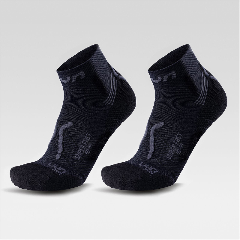 Bild von 2er Pack UYN Run Super Fast Laufsocken Herren B014 - black/anthracite 35-38