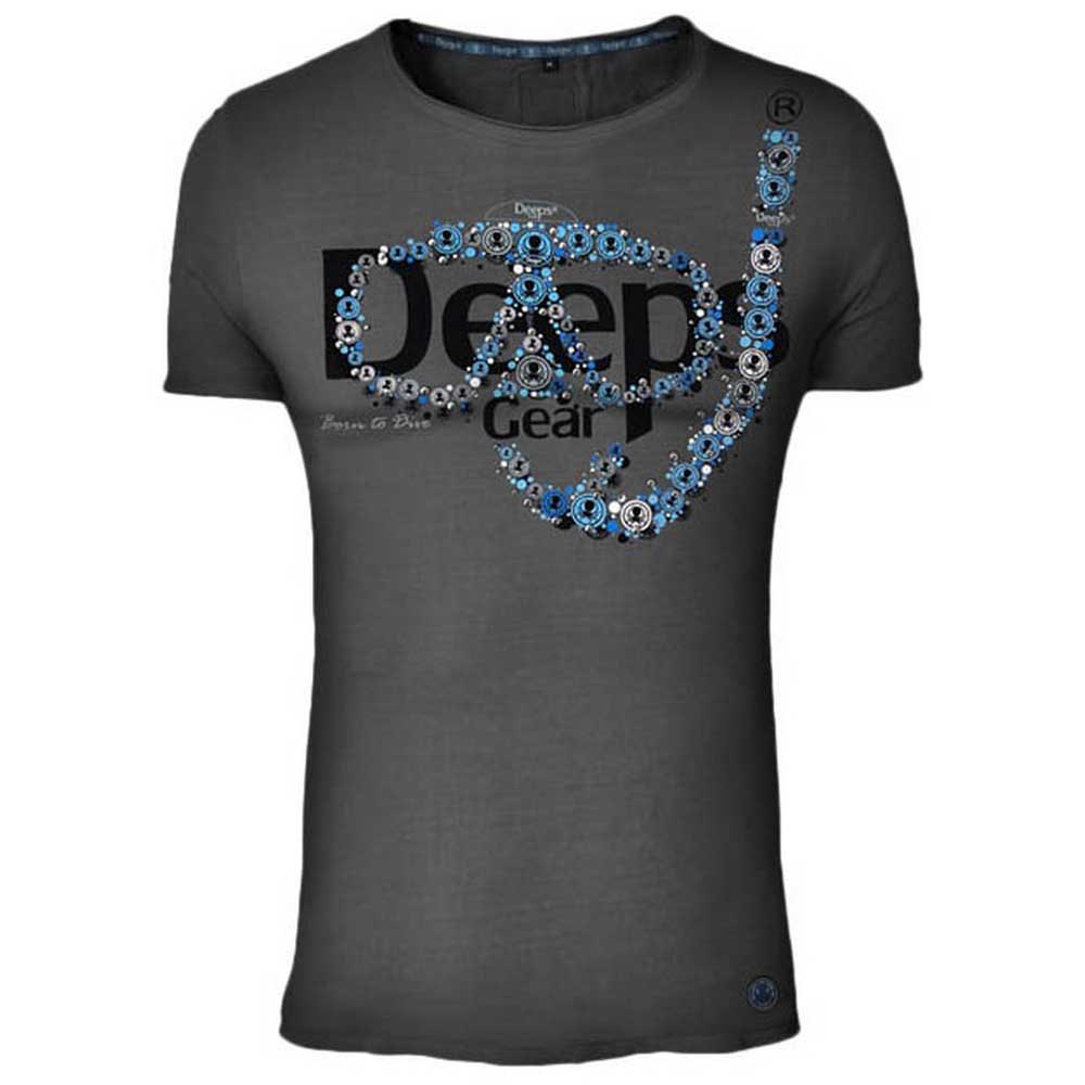 Bild von Deeps Gear Metal Mask Short Sleeve T-shirt Blau,Grau 2XL Herren