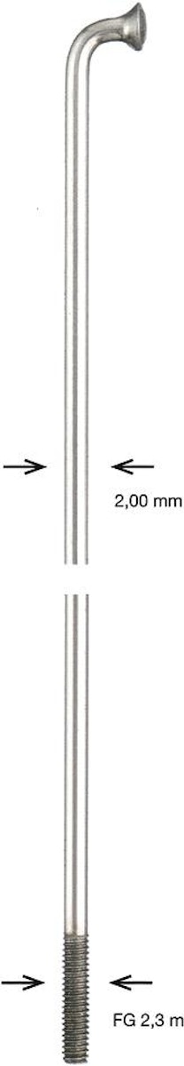 Bild von Alpina 2.00 Mm Zinc Spokes 100 Units Durchsichtig 80 mm
