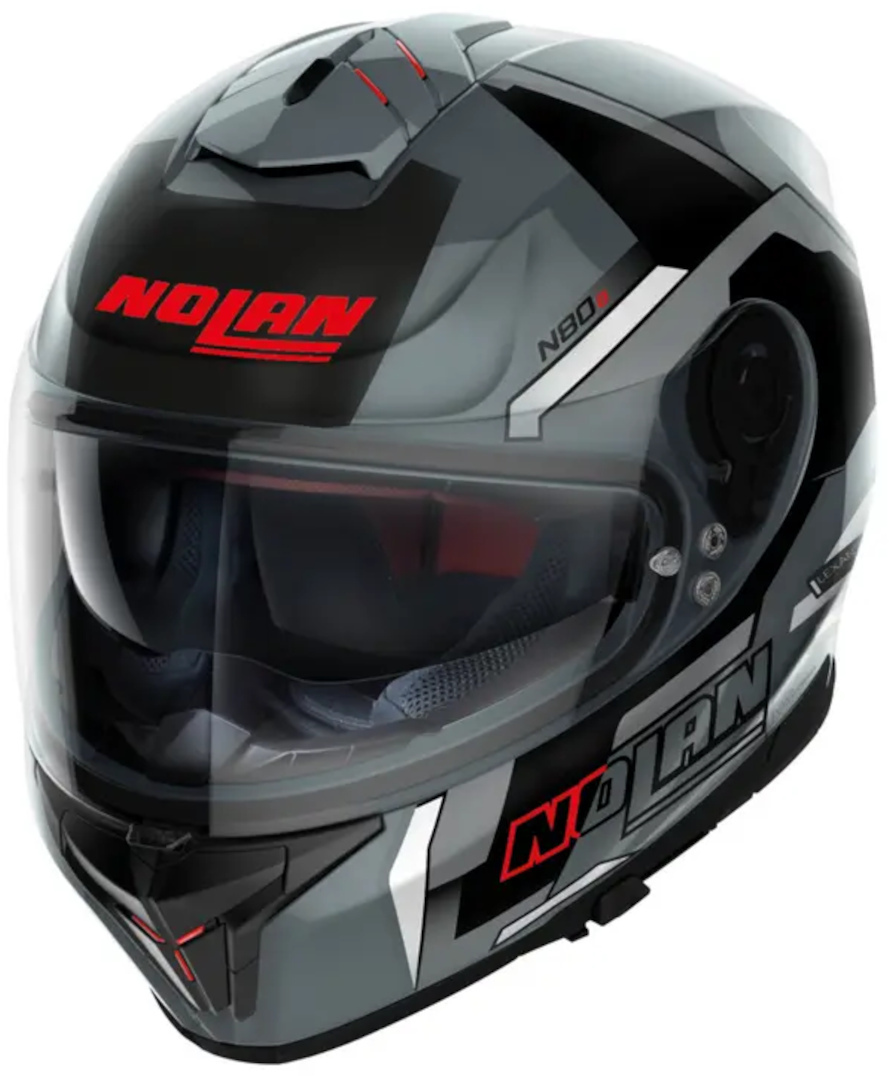 Bild von Nolan N80-8 Wanted N-Com Helm, schwarz-grau-rot, Größe 2XL für Männer