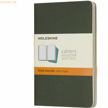 Bild von Moleskine, Heft + Block, Cahier Pocket - 3er Set (Spezial, Liniert, Harter Einband)