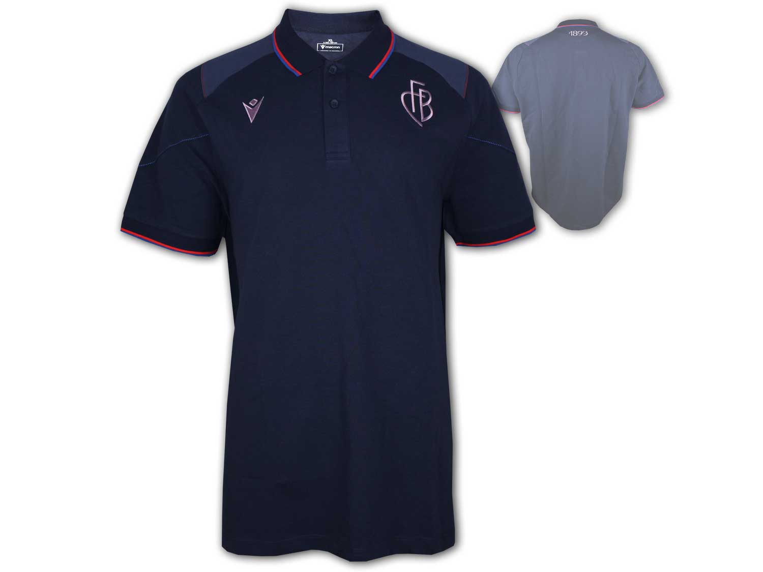 Bild von Macron FC Basel Travel Polo Jersey 23 24
