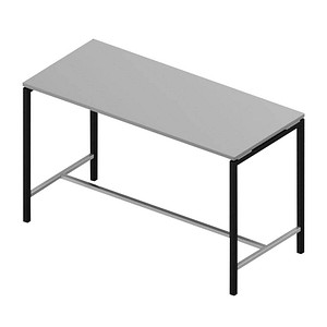 Bild von Quadrifoglio Konferenztisch Creo grau rechteckig, 4-Fuß-Gestell grau, 180,0 x 80,0 x 107,0 cm