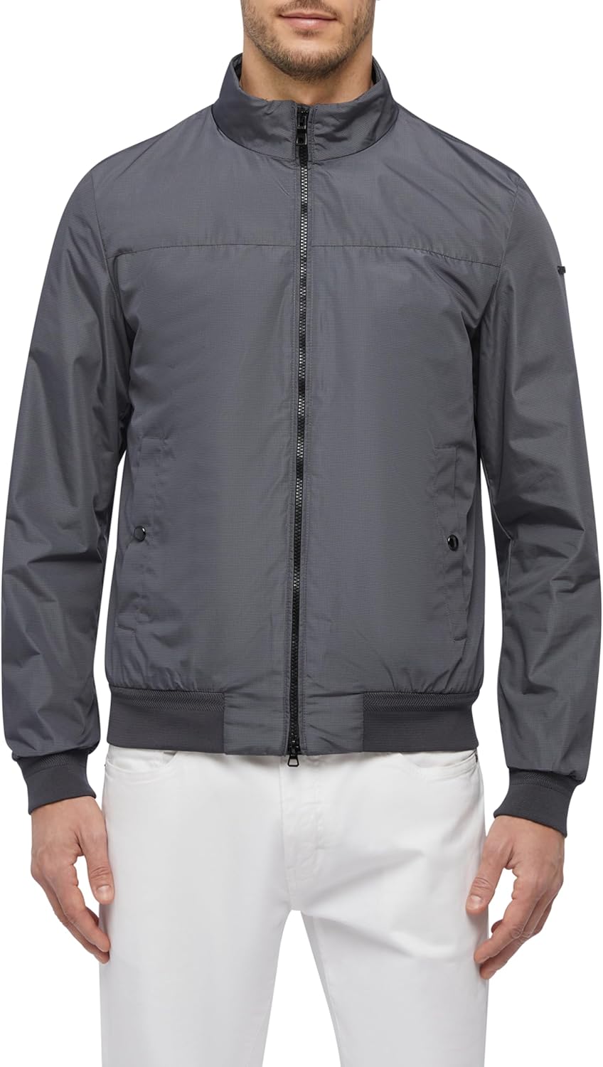Bild von Geox Men's M Vincit Bomber JKT Jacket, Smoked Pearl/Black, 58