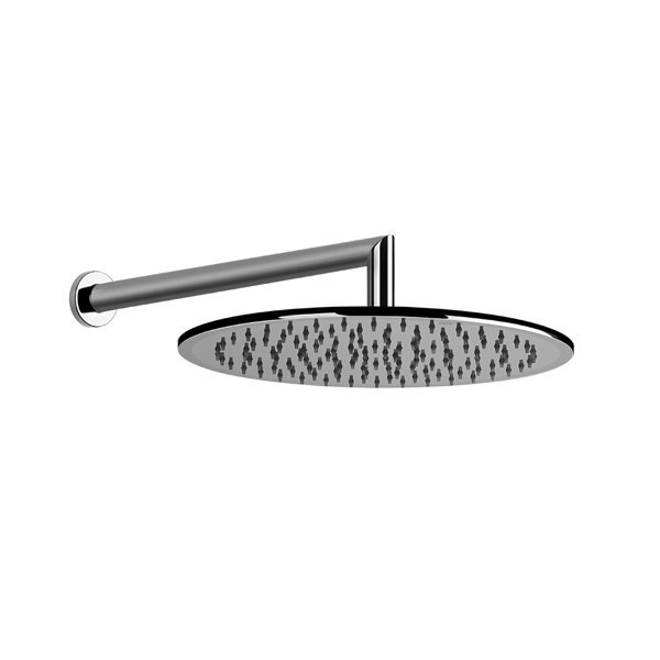 Bild von Gessi, Duschbrause, Emporio Antikalk-Kopfbrause mit Gelenk, runder Wandarm und Rosette D60 mm, Länge 348 mm, 4737 (15 l/min)