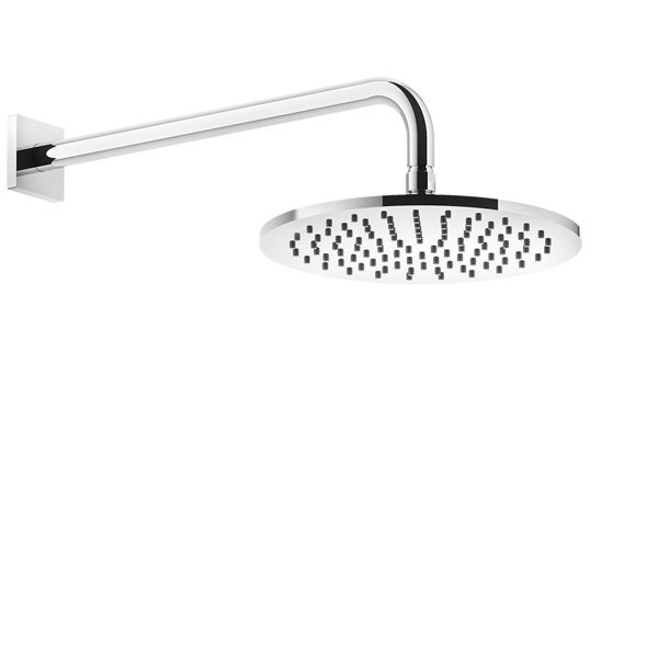 Bild von Gessi Rilievo, Antikalk-Kopfbrause D250 mm, mit Gelenk und Wandarm, 1/2 Anschluss, 59148, Farbe: Metall Schwarz PVD