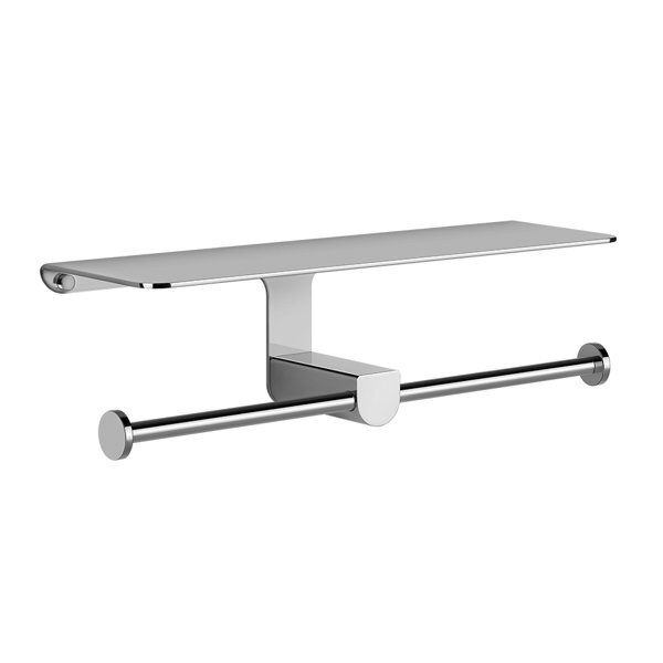 Bild von Gessi Rilievo, Doppel-WC Papierrollenhalter, Wandmontage, 59450, Farbe: Weiß CN