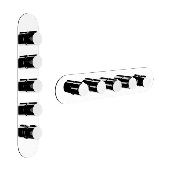 Bild von Gessi Anello, Fertigmontageset mit 4 separaten Wegen, 43068, Farbe: Schwarz XL