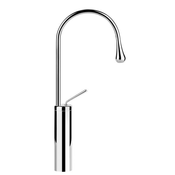 Bild von Gessi Goccia Waschtisch Einhebelmischer hohe Version, mit Auslauf Radius 90 mm, ohne Ablaufgarnitur, Ausladung 174mm, Drehwinkel personalisierbar, 33809, Farbe: Metall schwarz gebürstet GHRC