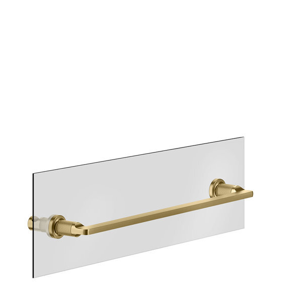 Bild von Gessi Inciso Handtuchhalter 450 mm, Montage an Glaswand , 58615, Farbe: Messing gebürstet PVD
