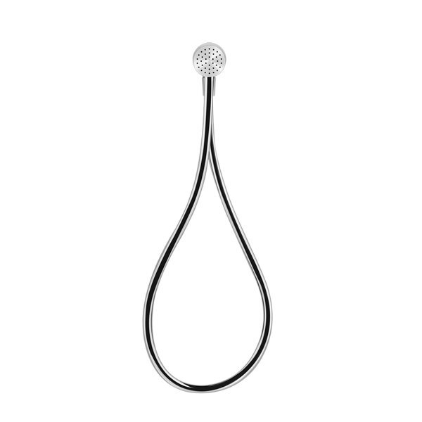 Bild von Gessi HI-FI, Wandanschlussbogen-Set 1/2 mit Brauseschlauch in Farbe nach Wahl 1,50 m und Antikalk-Handbrause, 63099, Farbe: Bronze Antik