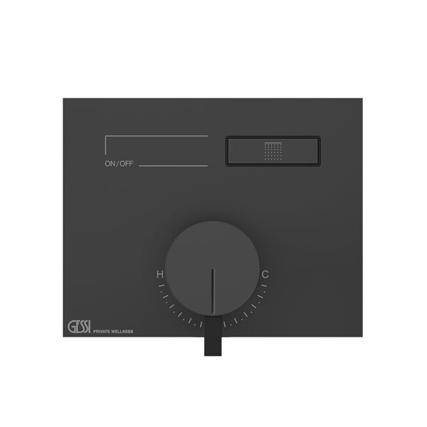 Bild von Gessi HI-FI, Fertigmontageset für 1/2 Unterputz-Einhebelmischer mit Tasten-Bedienung nur zur horizontalen Montage, 1 Ausgang, 63061, Farbe: Bronze Antik