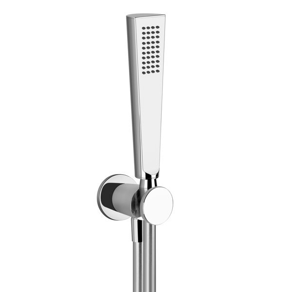 Bild von Gessi Cono Brause-Set Cono, mit Wandanschlussbogen 1/2 und Halterung, Schlauch 1,50 m und Antikalkbrause, eigensicher, 45223, Farbe: Messing gebürstet PVD