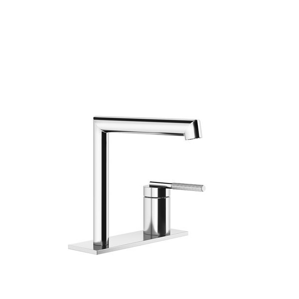 Bild von Gessi Ingranaggio Waschtisch-Einhebelmischer, separater Auslauf auf Platte montiert, Auslauf Höhe162mm x Ausladung 144mm, ohne Ablaufgarnitur, 63515, Farbe: Metall Schwarz PVD