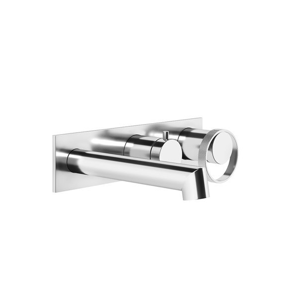 Bild von Gessi Anello, Fertigmontageset mit eckiger Platte für Unterputz-Einhebelmischer Wanne, mit 2-Wege Umlenkkartusche, 63341, Farbe: Bronze Antik