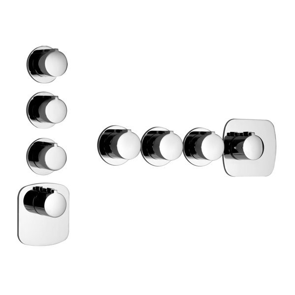 Bild von Gessi Anello, Fertigmontageset mit 3 separaten Wegen, 43236, Farbe: Bronze Antik