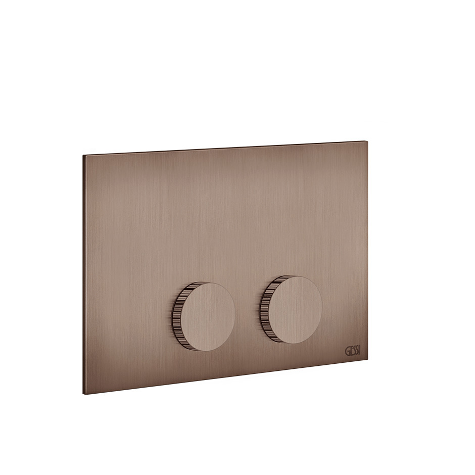 Bild von Gessi 316 Betätigungsplatten für Geberit Omega, 54639, Farbe: Kupfer gebürstet PVD