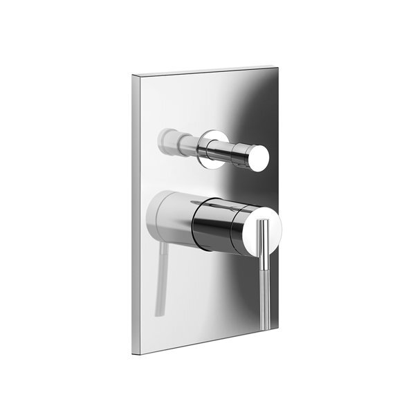 Bild von Gessi Ingranaggio Fertigmontageset für Einhebelmischer, automatische Umstellung, für Wanne oder Dusche geeignet, 63577, Farbe: Kupfer gebürstet PVD